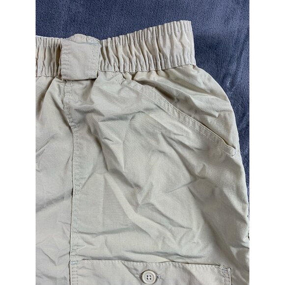 Aftco Performance Fishing Shorts Men's Size 44 Beige Nylon Elastic Waist - Picture 4 of 8
